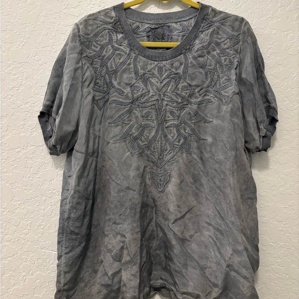 NWOT Johnny Was Pete & Greta Blouse L boho tunic with leggings embroidered